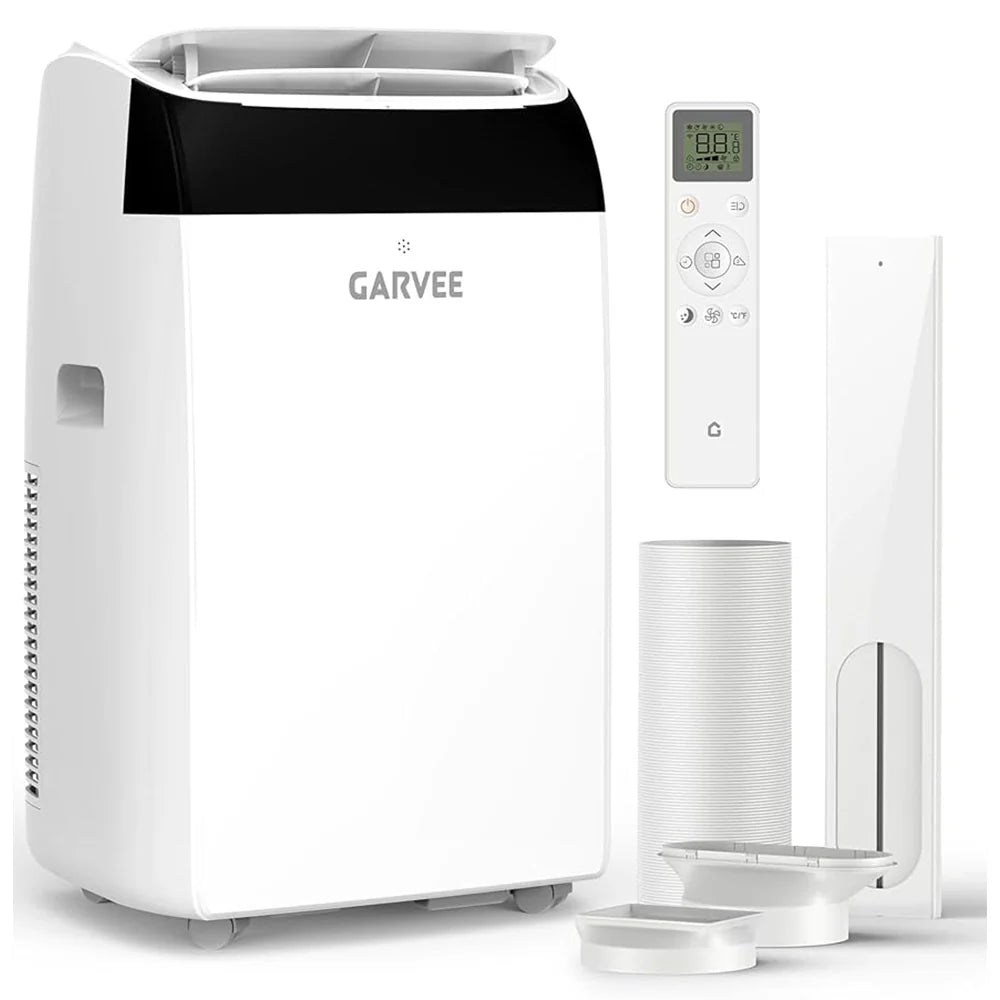 Garvee 14.000 BTU Mobiles Klimagerät, kühlt Räume bis 750 Sq. Ft., mit Fernbedienung, Weiß