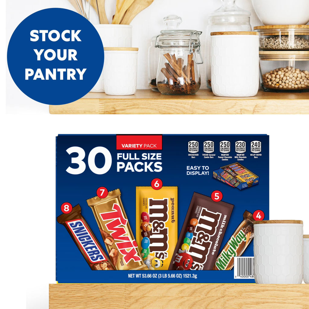 Mars Chocolate Candy Bars, Variety Pack, Full Size, 30 pk.